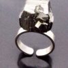 FGL (maker unknown), iron pyrites set 800 standard silver ring, continental, circa 1970 (Ref S+790) SOLD - Image 4