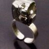 FGL (maker unknown), iron pyrites set 800 standard silver ring, continental, circa 1970 (Ref S+790) SOLD - Image 5