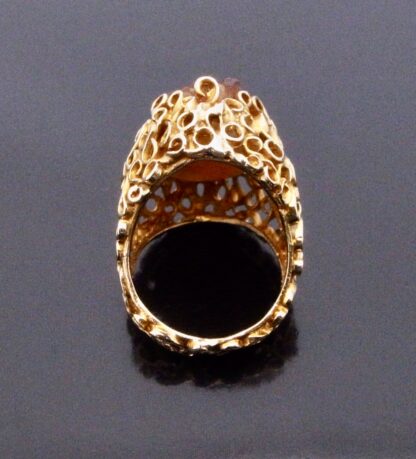 David Deakin (attributed) for Deakin & Francis, citrine drusy set 9 carat gold ring, Birmingham 1975 (Ref S+785) SOLD - Image 7