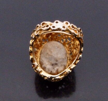 David Deakin (attributed) for Deakin & Francis, citrine drusy set 9 carat gold ring, Birmingham 1975 (Ref S+785) SOLD - Image 8