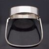 Jacob, rutilated quartz panel set silver bangle, France, circa 1970 (Ref S+792) SOLD - Image 5