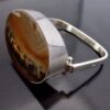 Jacob, scenic agate panel set silver bangle, France, circa 1970 (Ref S+791) SOLD - Image 2