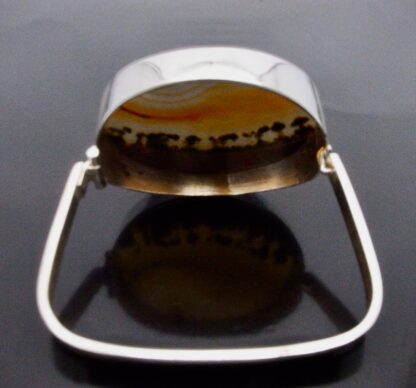 Jacob, scenic agate panel set silver bangle, France, circa 1970 (Ref S+791) SOLD - Image 4