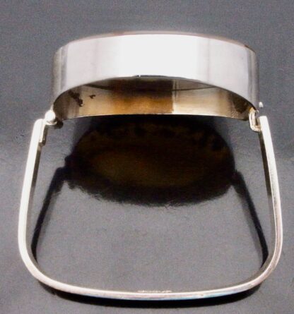 Jacob, scenic agate panel set silver bangle, France, circa 1970 (Ref S+791) SOLD - Image 5