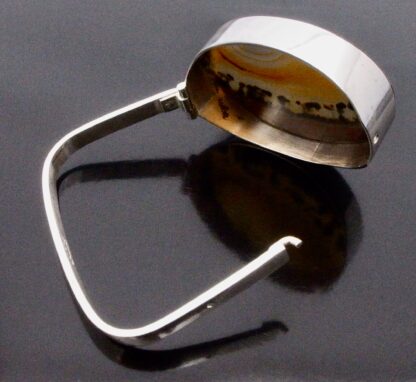 Jacob, scenic agate panel set silver bangle, France, circa 1970 (Ref S+791) SOLD - Image 7