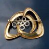 H. Samuel, two colour 9 carat gold modernist brooch, possibly of German origin, 1971 Birmingham import marks (Ref S+801) SOLD - Image 4