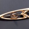 Nestor Westerback, smoky quartz set 14 carat gold brooch, Finland, 1959 (Ref S+796) SOLD