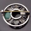 Gladys and Charles Mumford, Arts and Crafts green agate set silver brooch, Falmouth, circa 1960 (S+778) SOLD - Image 4
