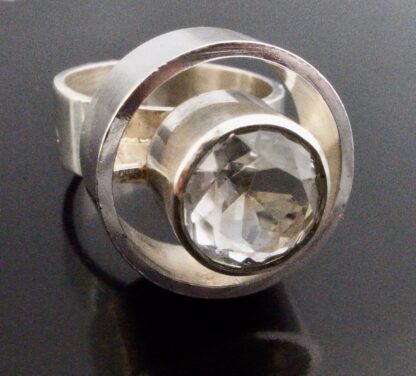 Niels Erik From, rock crystal set silver ring, Denmark, circa 1970 (Ref S+809) SOLD - Image 7