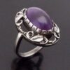 Gladys & Charles Mumford, Arts and Crafts amethyst set silver ring, British, Falmouth, Cornwall, circa 1960 (Ref S+812) - Image 3