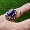 Gladys & Charles Mumford, Arts and Crafts amethyst set silver ring, British, Falmouth, Cornwall, circa 1960 (Ref S+812) - Image 8