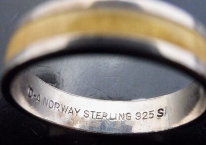 David-Andersen, silver and yellow enamel ring, Norway, circa 1978 (Ref S+816) - Image 4