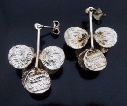 Theresia Hvorslev for Mema, pair of silver drop earrings, Sweden, circa 1978 (Ref S+814) SOLD - Image 5