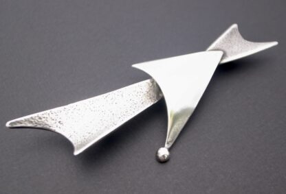 Pierre Marchand, abstract silver brooch, London 1990 (Ref S+840) - Image 2