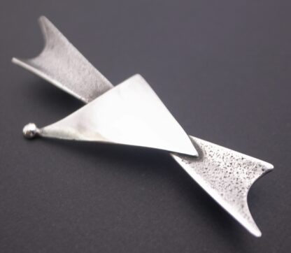 Pierre Marchand, abstract silver brooch, London 1990 (Ref S+840) - Image 3