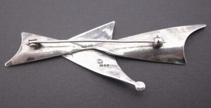 Pierre Marchand, abstract silver brooch, London 1990 (Ref S+840) - Image 4