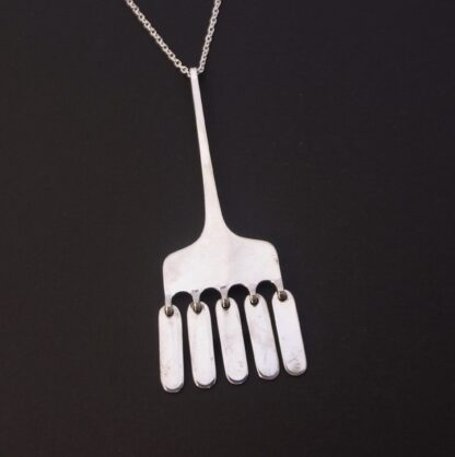 Mema, silver pendant on chain, Sweden, 1971 (Ref S+818HH) SOLD