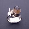 Elis Kauppi for Kupittaan Kulta (attributed), smoky quartz set silver ring, Finland, circa 1970 (Ref S+831) SOLD