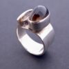 Elis Kauppi for Kupittaan Kulta (attributed), smoky quartz set silver ring, Finland, circa 1970 (Ref S+831) SOLD - Image 3