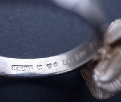 Theresia Hvorslev for Mema, emerald set silver ring, Sweden, 1981 (Ref S+824) SOLD - Image 6