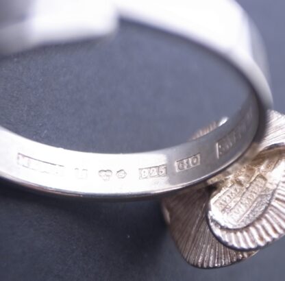 Theresia Hvorslev for Mema, emerald set silver ring, Sweden, 1981 (Ref S+824) SOLD - Image 7