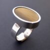 Elis Kauppi for Kupittaan Kulta (attributed), tiger eye set silver ring, Finland, circa 1970 (Ref S+829) SOLD - Image 2