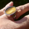 Elis Kauppi for Kupittaan Kulta (attributed), tiger eye set silver ring, Finland, circa 1970 (Ref S+829) SOLD - Image 8