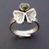 Sten & Laine, unusual nephrite jade set silver ring, Finland, 1977 (Ref S+833HH) - Image 4