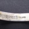 Sten & Laine, unusual nephrite jade set silver ring, Finland, 1977 (Ref S+833HH) - Image 6
