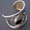 Jacob Hull, silver plated onyx set bangle, Denmark, circa 1970 (Ref S+861) SOLD - Image 3