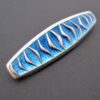 Agnar Skrede for David-Andersen, 'Wave' brooch in blue enamel on silver, Norway, designed in 1954 (Ref S+844) SOLD - Image 2