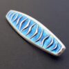Agnar Skrede for David-Andersen, 'Wave' brooch in blue enamel on silver, Norway, designed in 1954 (Ref S+844) SOLD - Image 3