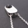 Astri Hilde for A. Holthe, small black onyx mounted silver pendant on chain, Norway, circa 1975 (Ref S+866HH) SOLD - Image 3