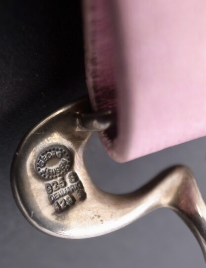 Henning Koppel for Georg Jensen, silver 'Splash' buckle pink leather bracelet, Denmark, circa 1990 (Ref S+863HH) SOLD - Image 7