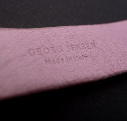 Henning Koppel for Georg Jensen, silver 'Splash' buckle pink leather bracelet, Denmark, circa 1990 (Ref S+863HH) SOLD - Image 6