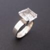 Bengt Hallberg, rock crystal set silver ring, Sweden, circa 1975 (Ref S+882) SOLD - Image 2