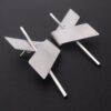 Hans Hansen, unusual pair of silver earrings, Denmark, circa 1985 (Ref S+854) SOLD - Image 2
