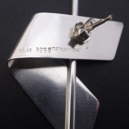 Hans Hansen, unusual pair of silver earrings, Denmark, circa 1985 (Ref S+854) SOLD - Image 5