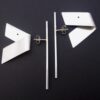 Hans Hansen, unusual pair of silver earrings, Denmark, circa 1985 (Ref S+854) SOLD - Image 7