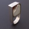 Anton Michelsen, for Royal Copenhagen Porcelain, 'Two Hearts' porcelain mounted silver ring, Denmark, circa 1968 (Ref S+855) SOLD (ITS) - Image 3