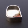 Anton Michelsen, for Royal Copenhagen Porcelain, 'Two Hearts' porcelain mounted silver ring, Denmark, circa 1968 (Ref S+855) SOLD (ITS) - Image 7