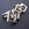 Knud V Andersen, pair of modernist brutalist silver cufflinks, Denmark, circa 1965 (Ref S+860) SOLD - Image 3