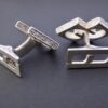 Knud V Andersen, pair of modernist brutalist silver cufflinks, Denmark, circa 1965 (Ref S+860) SOLD - Image 4