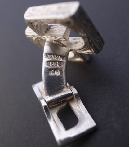 Knud V Andersen, pair of modernist brutalist silver cufflinks, Denmark, circa 1965 (Ref S+860) SOLD - Image 6