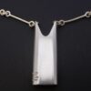 Claus Kaare Sørensen, large silver minimalist pendant on baton link chain, Denmark, circa 1974 (Ref S+864HH) SOLD - Image 4