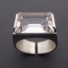 Bengt Hallberg, rock crystal set silver ring, Sweden, circa 1975 (Ref S+878HH) SOLD