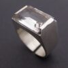 Bengt Hallberg, rock crystal set silver ring, Sweden, circa 1975 (Ref S+878HH) SOLD - Image 2