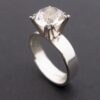 Bengt Hallberg, rock crystal set silver ring, Sweden, circa 1975 (Ref S+894HH) SOLD - Image 3