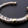Michael Allen Bolton, garnet set gold and silver torque bangle, London 2000 (Ref S+904) SOLD - Image 8