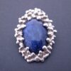 WH (unidentified), sodalite mounted silver pendant brooch, Edinburgh 1987 (Ref S+906)